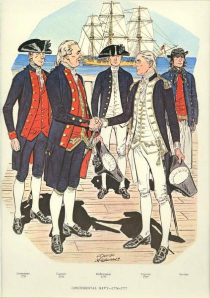 sailors of the US navy 1781